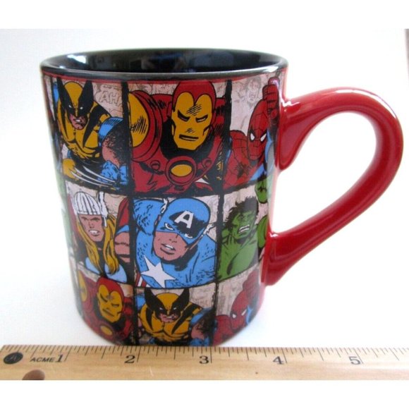 Marvel Comics Red/Black Coffee Mug - Avengers/Super Heroes - 2010 Official 14oz - Picture 8 of 8